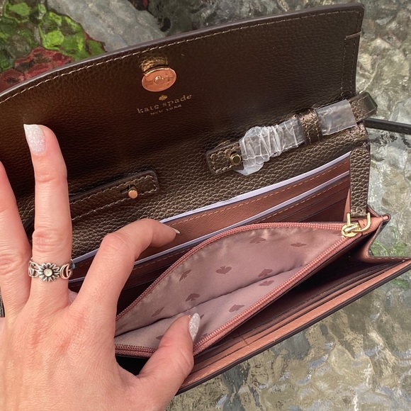 Kate Spade Copper Metallic Wallet Chain Crossbody - Picture 13 of 16